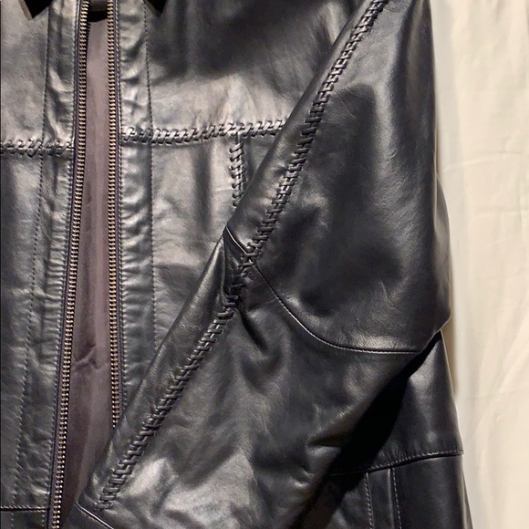 Men’s leather coat - Picture 3 of 8